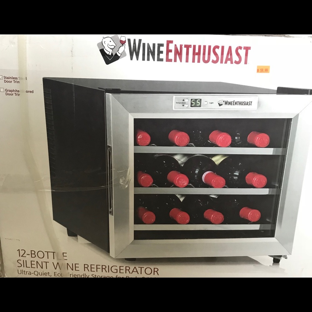 Wine Enthusiast 12-Bottle Wine Cooler Chiller